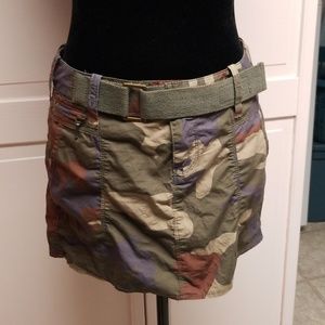 Army Fatigue Mini Skirt